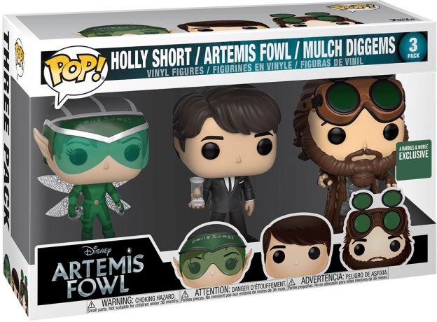 Figurine Funko Pop Artemis Fowl [Disney] Holly Short, Aretmis Fowl & Mulch Diggems - 3 pack