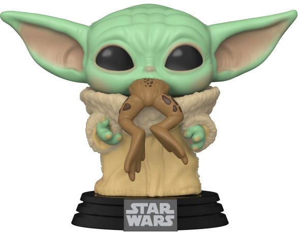 Figurine Funko Pop Star Wars : Le Mandalorien #379 L'enfant avec Grenouille