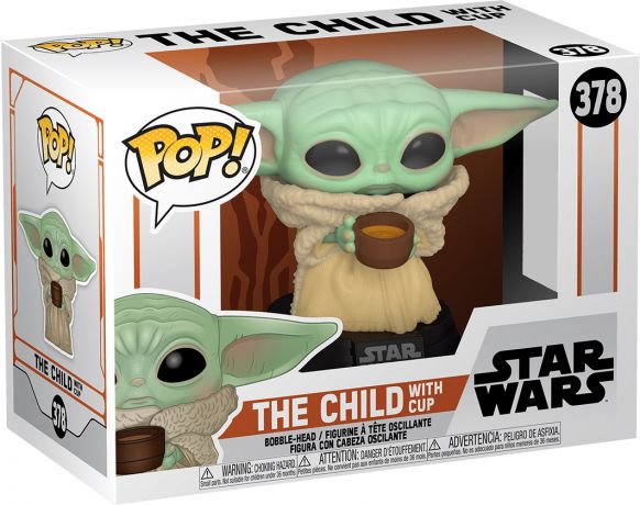 Figurine Funko Pop Star Wars : Le Mandalorien #378 L'Enfant avec Tasse