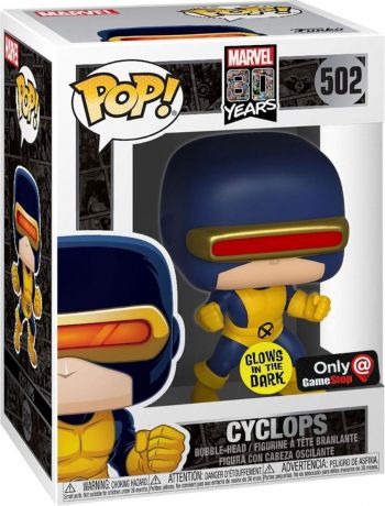 Figurine Funko Pop Marvel 80 ans #502 Cyclops - Brillant dans le noir
