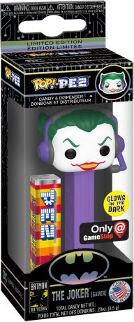 Figurine Funko Pop Batman [DC] Le Joker (Gamer) - Brillant dans le noir & Pez 