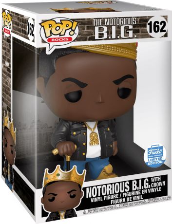 Figurine Funko Pop Notorious B.I.G #162 Notorious B.I.G. avec Couronne - 25 cm