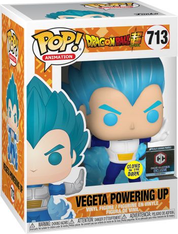 Figurine Funko Pop Dragon Ball Super #713 Vegeta Mise sous tension - Glows in the Dark