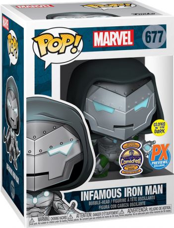 Figurine Funko Pop Marvel Comics #677 Infamous Iron Man - Brillant dans le noir