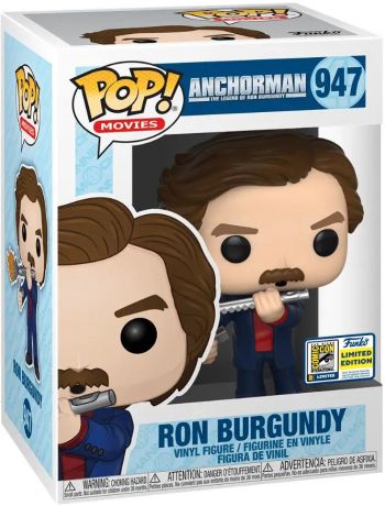 Figurine Funko Pop Présentateur vedette : La Légende de Ron Burgundy #947 Ron Burgundy (Flûte de Jazz)