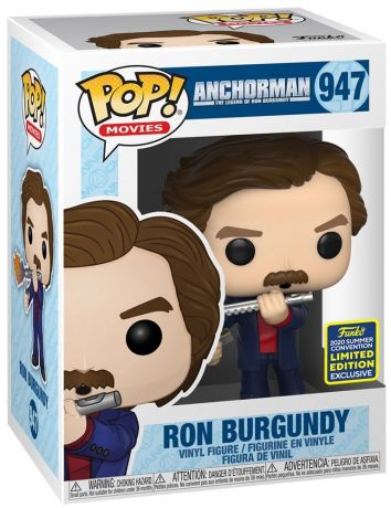 Figurine Funko Pop Présentateur vedette : La Légende de Ron Burgundy #947 Ron Burgundy (Flûte de Jazz)