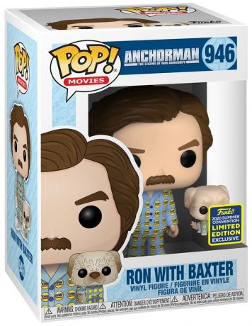 Figurine Funko Pop Présentateur vedette : La Légende de Ron Burgundy #946 Ron avec Baxter