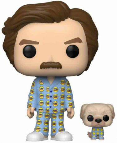 Figurine Funko Pop Présentateur vedette : La Légende de Ron Burgundy #946 Ron avec Baxter