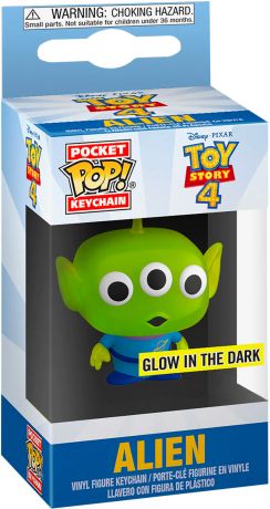 Figurine Funko Pop Toy Story 4 [Disney] Alien - Porte-clés & Brillant dans le noir