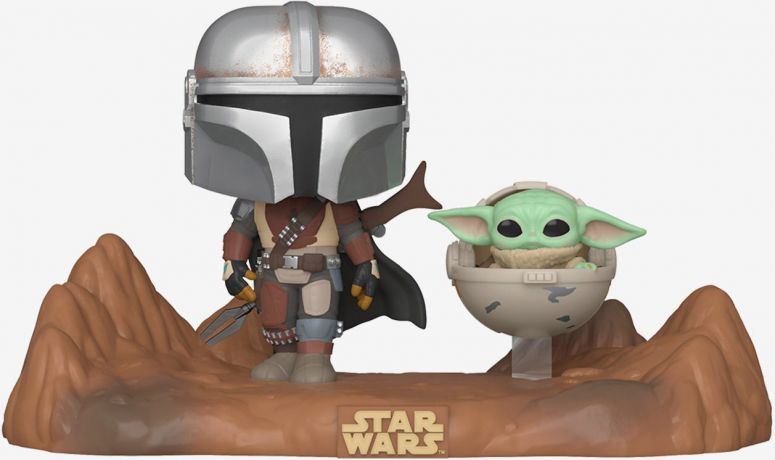 Figurine Funko Pop Star Wars : Le Mandalorien #390 Mandalorien avec l'Enfant