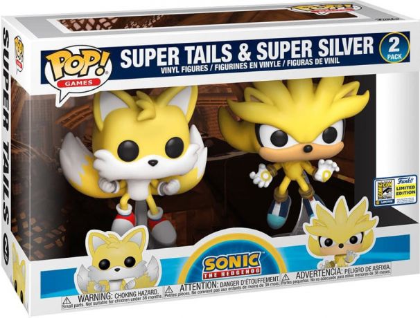 Figurine Funko Pop Sonic le Hérisson Sonic le Hérisson Super Tails & Super Silver