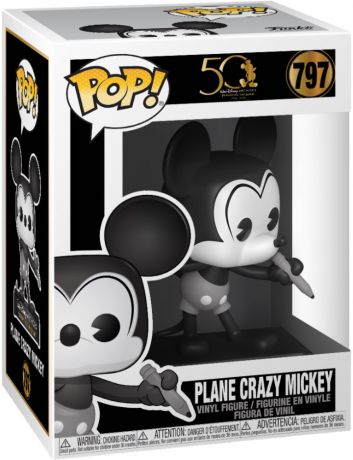 Figurine Funko Pop Walt Disney Archives #797 Avion fou Mickey - Noir & Blanc