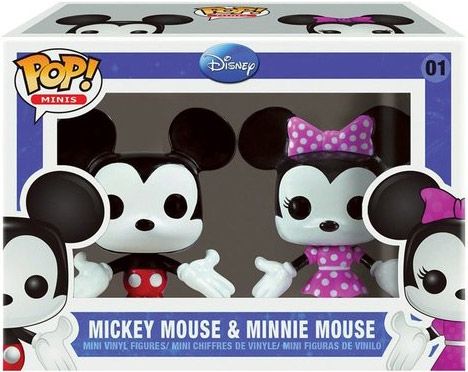 Figurine Funko Pop Disney #01 Mickey Mouse & Minnie Mouse - 2 pack