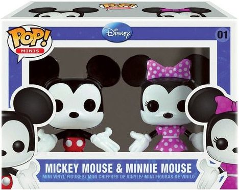 Figurine Pop Disney #1 pas cher : Mickey Mouse & Minnie Mouse - 2 pack