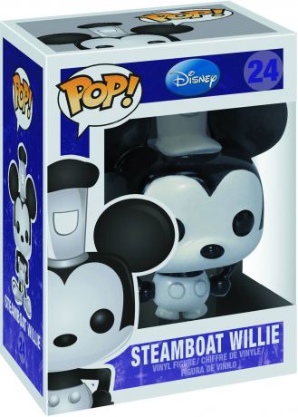 Figurine Funko Pop Disney #24 Willie sur Bateau à vapeur - Noir & Blanc