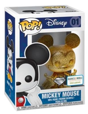 Figurine Funko Pop Mickey Mouse [Disney] #01 Mickey Mouse - Pailleté & Or