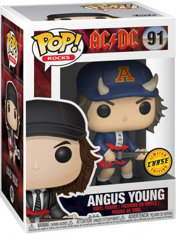 Figurine Funko Pop AC/DC #91 Angus Young (Casquette de Diable) [Chase]