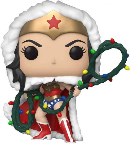 Figurine Funko Pop DC Super-Héros #354 Wonder Woman avec Lasso Lumineux (Noël)