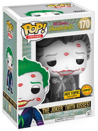 Figurine Funko Pop DC Comics Bombshells #170 Le Joker - Bisous - Noir et Blanc [Chase]