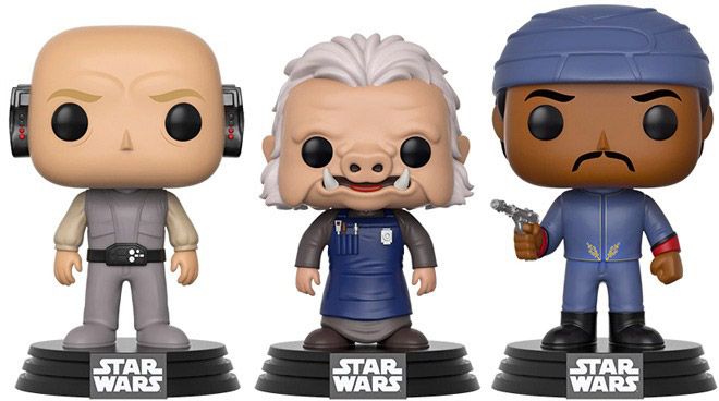 Figurine Funko Pop Star Wars 7 : Le Réveil de la Force Lobot, Ugnaught & Garde Bespin - 3-Pack