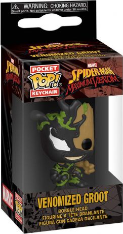 Figurine Funko Pop Spider-man : Maximum Venom [Marvel] Bébé Groot Vénomisé - Porte-clés