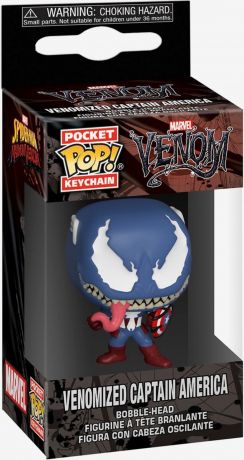Figurine Funko Pop Venom [Marvel] Captain American Vénomisé - Porte-clés
