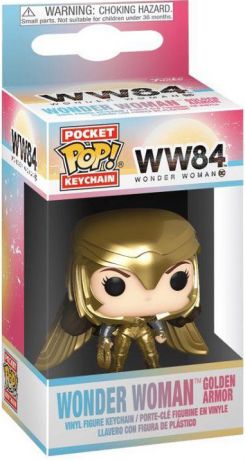 Figurine Funko Pop Wonder Woman 1984 - WW84 Wonder Woman Armure en Or - Porte-clés