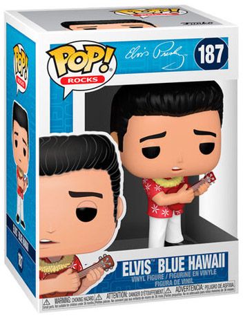 Figurine Funko Pop Elvis Presley #187 Elvis Hawaï bleu 