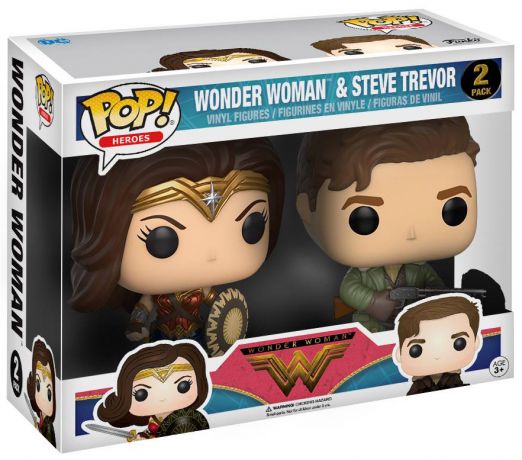 Figurine Funko Pop Wonder Woman [DC] Wonder Woman & Steve Trevor - 2 Pack