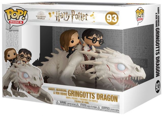 Figurine Pop Harry Potter #93 pas cher : Harry, Ron et Hermione sur Dragon