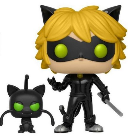 Figurine Funko Pop Miraculous : Les Aventures de Ladybug et Chat Noir #360 Cat Noir avec Plagg