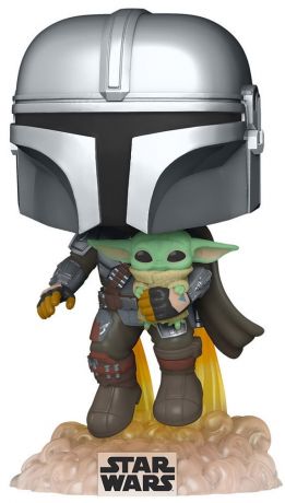 Figurine Funko Pop Star Wars : Le Mandalorien #402 Mandalorien avec l'Enfant vole