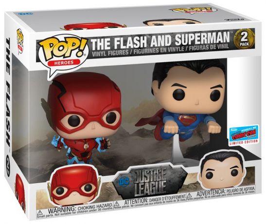 Figurine Funko Pop Justice League [DC] Flash & Superman - Course - 2 Pack
