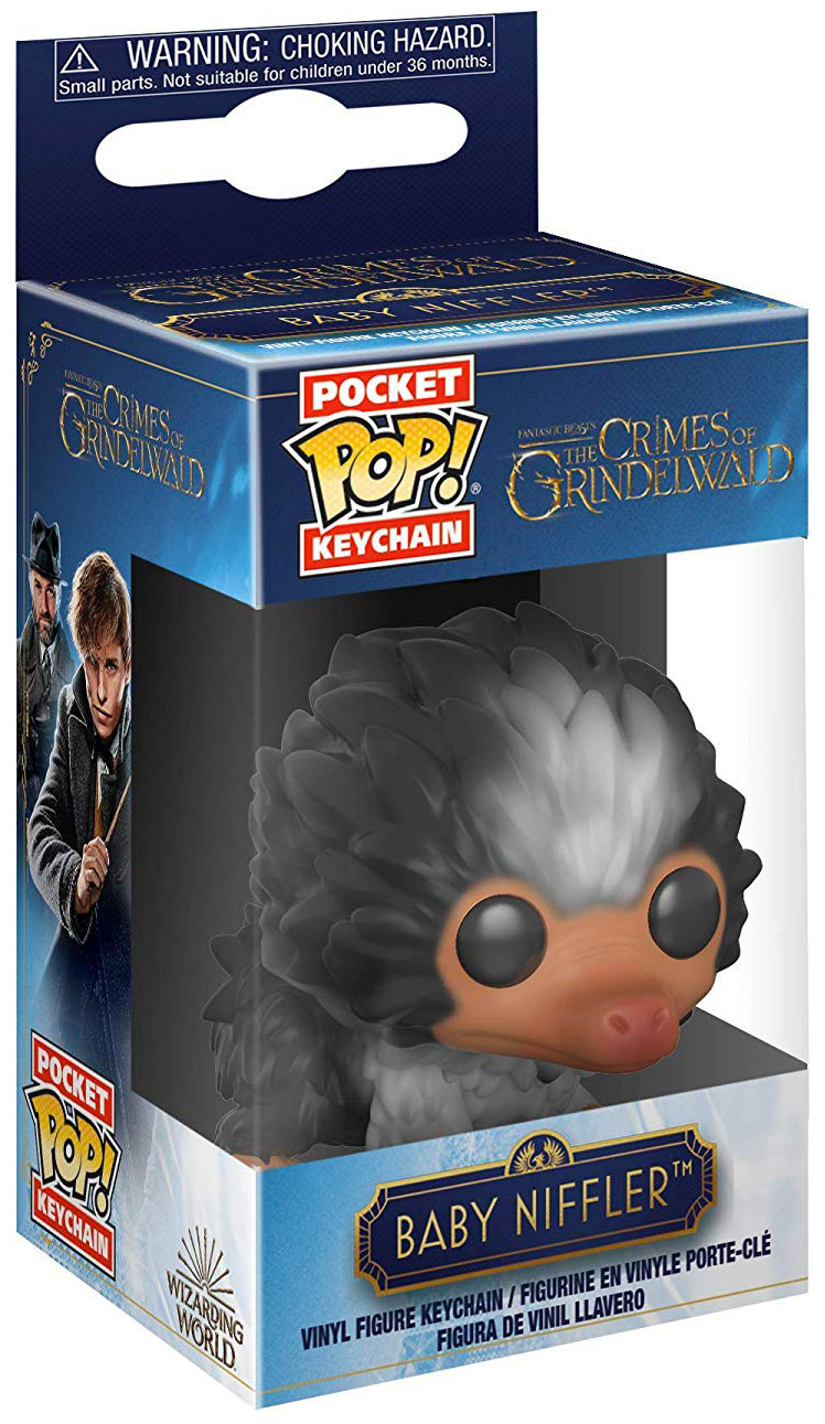 Figurine Pop Les Crimes De Grindelwald Pas Cher Bebe Niffleur Noir Et Gris Porte Cles