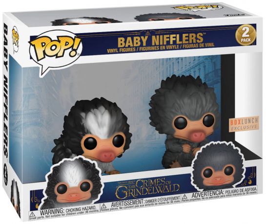 Figurine Funko Pop Les Crimes de Grindelwald Bébés Niffleurs - Noir et Gris - 2 Pack