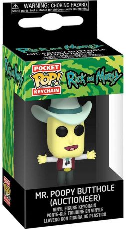 Figurine Funko Pop Rick et Morty Commissaire-priseur - Porte clés