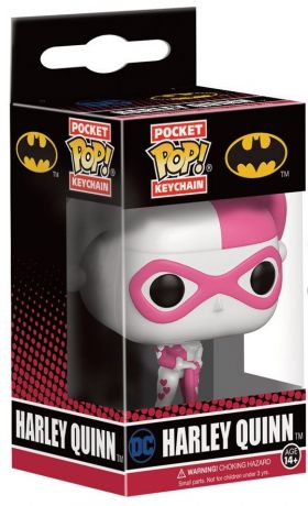 Figurine Funko Pop Batman [DC] Harley Quinn rose et blanche - Porte clés