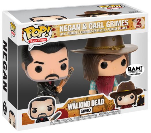 Figurine Funko Pop The Walking Dead Negan & Carl Grimes - 2 Pack