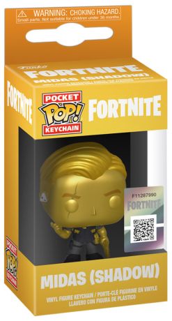 Figurine Funko Pop Fortnite Midas métallique - Porte clés 