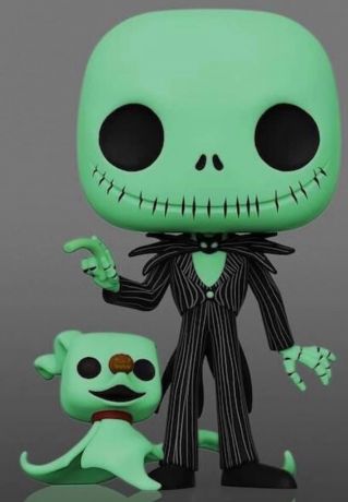 Figurine Funko Pop L'étrange Noël de M. Jack [Disney] #809 Jack Skellington avec Zéro - Glow in the Dark