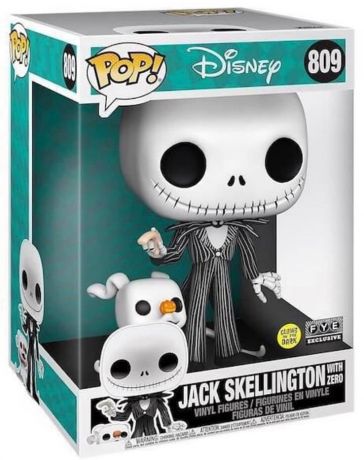 Figurine Funko Pop L'étrange Noël de M. Jack [Disney] #809 Jack Skellington avec Zéro - Glow in the Dark