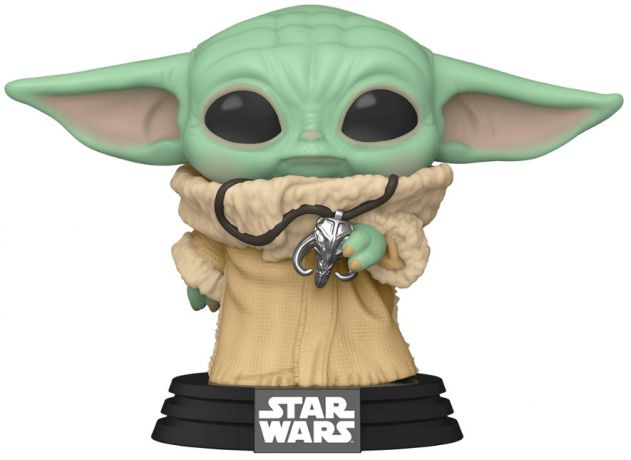 Figurine Funko Pop Star Wars : Le Mandalorien #398 L'enfant avec pendentif