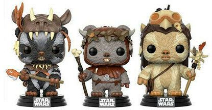 Figurine Funko Pop Star Wars : The Clone Wars Ewoks Teebo Chirpa Logray - Pack 3