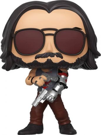 Figurine Funko Pop Cyberpunk 2077 #592 Johnny Silverhand avec pistolet - Glow in the dark