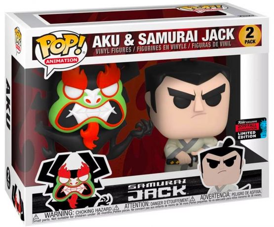 Figurine Funko Pop Samouraï Jack #47880 Aku et Samouraï Jack Pack -2