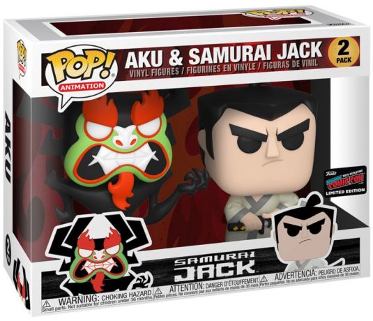 Figurine Funko Pop Samouraï Jack #47880 Aku et Samouraï Jack Pack -2