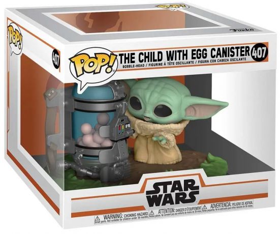 Figurine Funko Pop Star Wars : Le Mandalorien #407 L'enfant avec boîte à œufs
