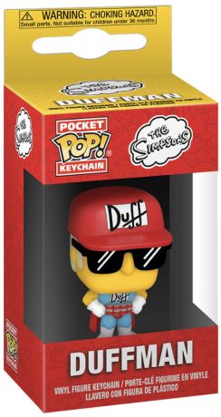 Figurine Funko Pop Les Simpson Duff Man - Porte clés