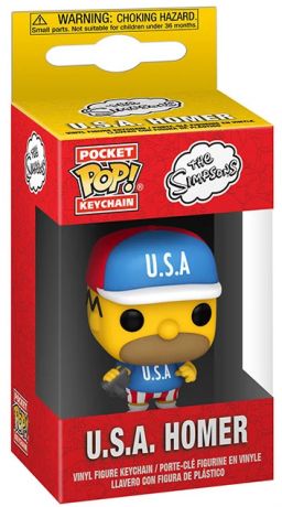 Figurine Funko Pop Les Simpson Homer USA - Porte clés