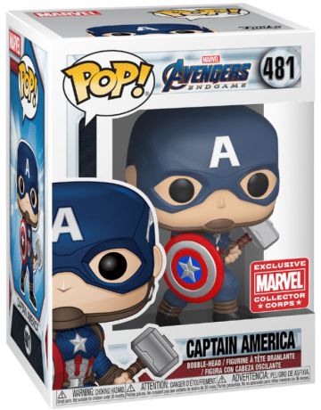 Figurine Funko Pop Avengers : Endgame [Marvel] #481 Captain America avec Mjolnir